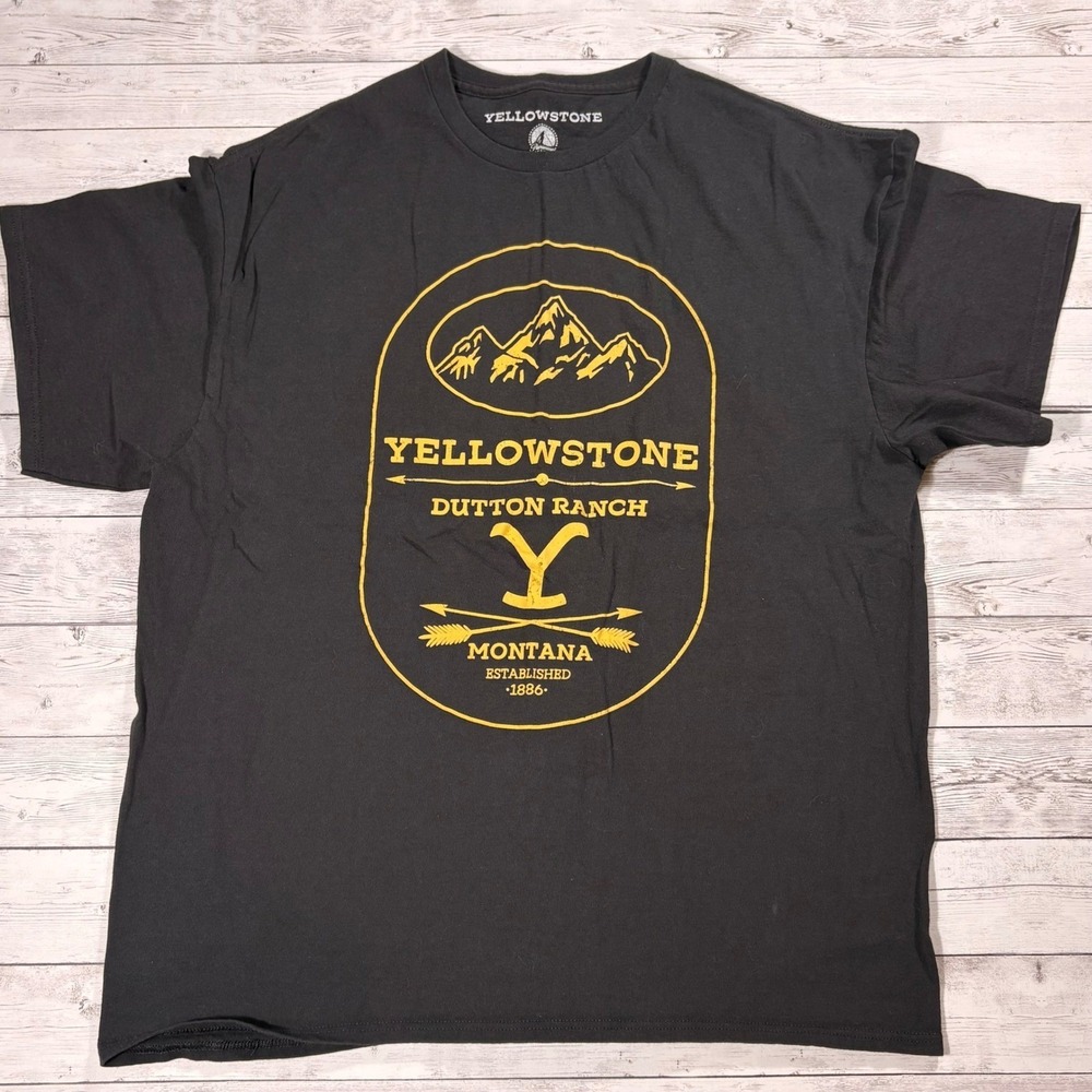 Yellowstone Dutton Ranch Montana Graphic T-Shirt Black XL Paramount Network - Picture 4 of 11